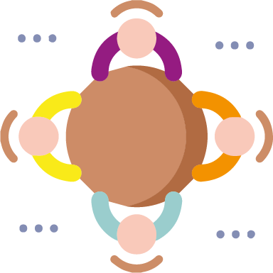 Pictogramme d’un groupe autour d’une table